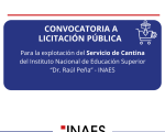 Llamado a licitación pública para la explotación del servicio de cantina