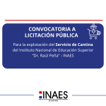 Llamado a licitación pública para la explotación del servicio de cantina